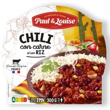 Paul & Louise Chili Con Carne et son Riz, 300g
