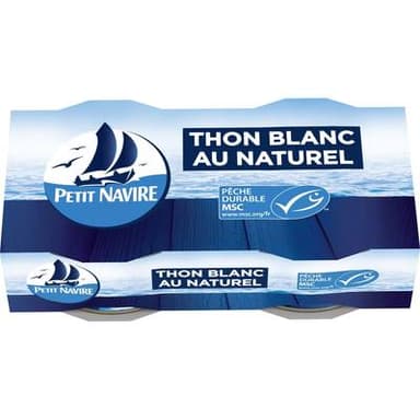 Petit Navire Thon Blanc au Naturel MSC, 2x56g