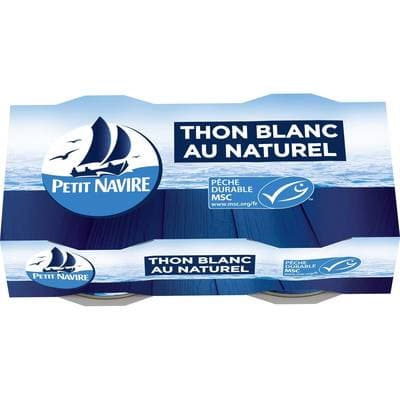 Petit Navire Thon Blanc au Naturel MSC, 2x56g
