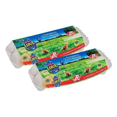 2050000377532 - Loué - Oeufs fermiers Label Rouge plein air, calibre moyen