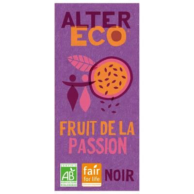 Alter Eco - Commerce Equitable - Chocolat noir fruit de la passion 60% Cacao Bio d'Equateur