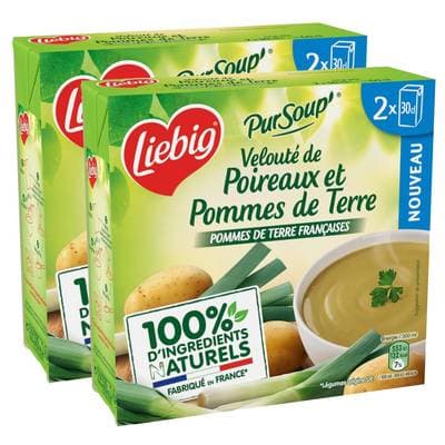Liebig Soupe Velouté de Poireaux et Pommes de Terre, Lot de 2 - 2x30cl
