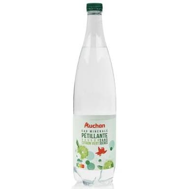Auchan Eau gazeuse au citron vert, 1L