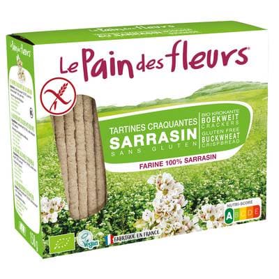 Le pain des fleurs Tartines craquantes au sarrasin, sans gluten, Bio, 150g