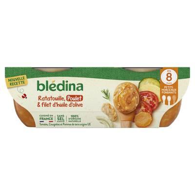 Blédina - Ratatouille Poulet Filet d'Huile d'Olive Bols Bébé Dès 8 mois