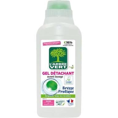 L'arbre Vert Détachant avant lavage écologique avec brosse, 500ml