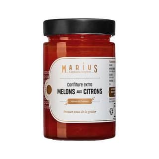 Marius, L'Épicerie Inspirée Confiture Extra Melons aux Citrons, 375g