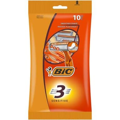 Bic Rasoirs Jetables 3 Lames, 10 rasoirs