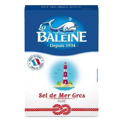 La Baleine Sel de Mer Gros Iodé, 1kg