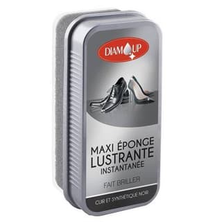 Flam'Up Maxi éponge lustrante instantanée cuir et synthétique noir, 1 éponge