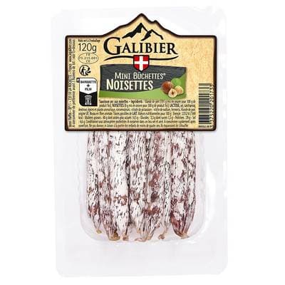 Galibier Saucisson Mini Buchettes aux Noisettes, 120g