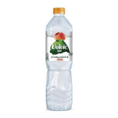 Volvic Zest Eau arômatisée pêche et citron, 1,5L