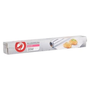 Auchan Papier aluminium résistant 20m, 1 rouleau
