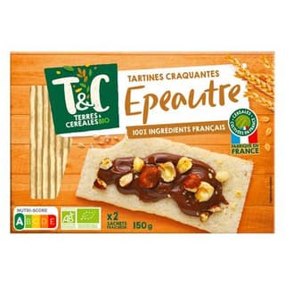 Terres et Céréales Bio Tartines craquantes épeautre bio, 150g