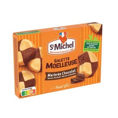 St Michel Galette moelleuse marbrée Chocolat, 180g