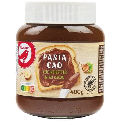 Auchan Pâte à tartiner cacao et noisettes, 400g