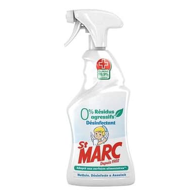 St-Marc Spray Désinfectant 0% Résidus Agressifs, 500ml