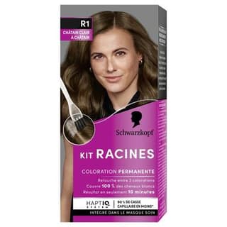 Schwarzkopf Kit retouches racines châtain clair, R1 Châtain clair à châtain