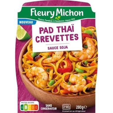 Fleury Michon Pad Thaï Crevettes Sauce Soja, 280g