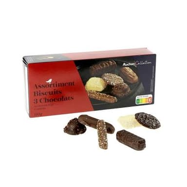 Auchan Collection Assortiment de biscuits au chocolat, 150g