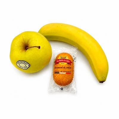 Pack goûter  Pomme, Banane, Cake, Sachet kraft