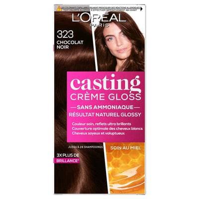 L'Oréal Coloration Casting Crème Gloss Brunes / Noires, 323 Chocolat Noir