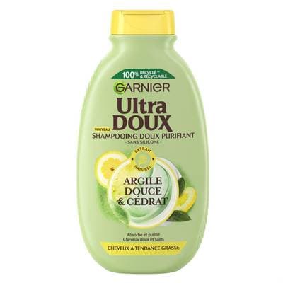 Garnier - Ultra Doux Shampooing Doux Purifiant Argile Douce & Cédrat, 250ml