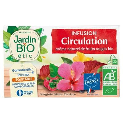 Jardin Bio Etic Infusion Circulation Bio, 20 sachets de 30g