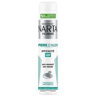Narta Homme Déodorant Homme Pierre d'Alun 48h, 200ml