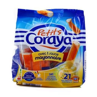 Coraya Petit Coraya, Surimi Sauce Mayonnaise, 20 bâtonnets - 210g