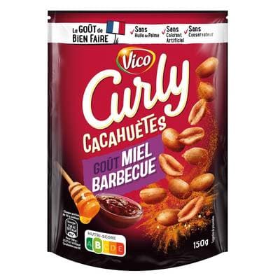 Curly Cacahuètes Miel Barbecue, 150g