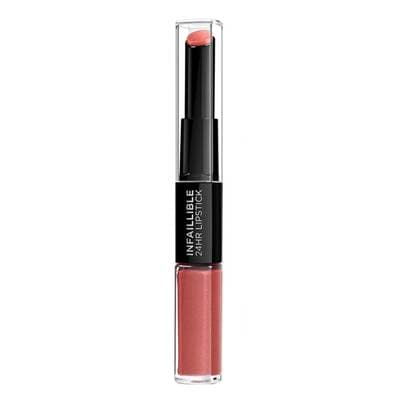 L'Oréal Rouge à lèvres Longue tenue, Teinte Corail Constant (404) Infaillible