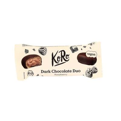 Koro Duo Chocolat Noir Framboise Bio, 2x20g