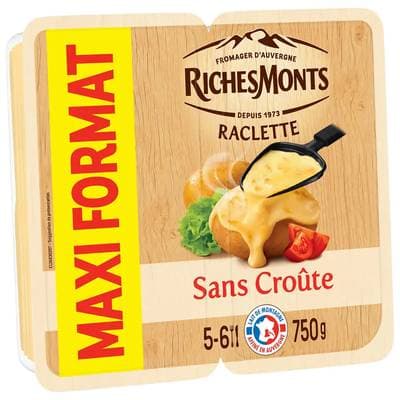 Richesmonts Raclette sans croute, 750g