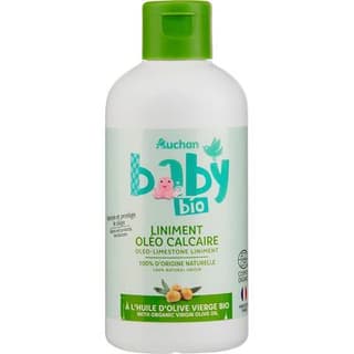 Auchan Baby Bio Liniment oléo-calcaire à l'huilde l'olive bio, 200ml