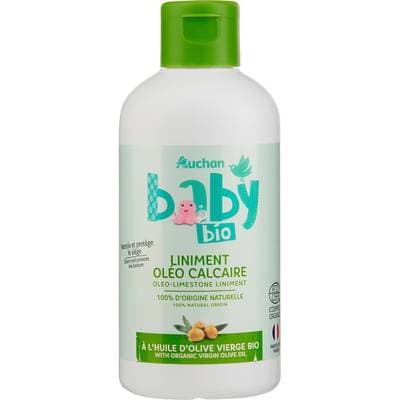 Auchan Baby Bio Liniment oléo-calcaire à l'huilde l'olive bio, 200ml