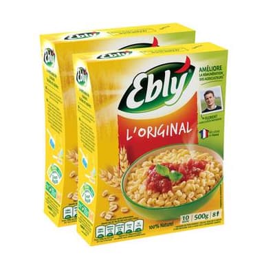 Ebly Blé Vrac Nature, Lot de 2x500g