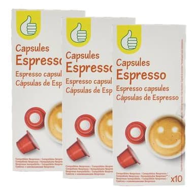 Pouce Capsules de café Espresso, Lot de 3x10 capsules