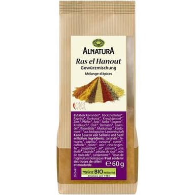 Alnatura Mélange d'épices Ras El Hanout Bio, 60g