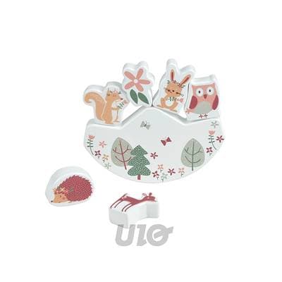 BEBE DOUCEUR Jeu d'Équilibre Enfant Forêt Magique 15cm Multicolore, 1 pièce