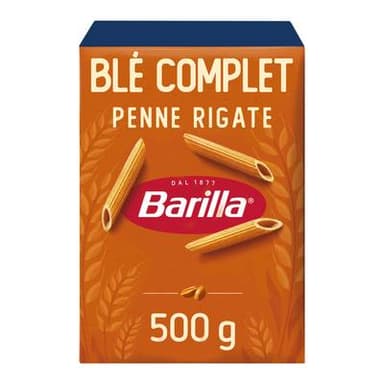 Barilla Integrale Pâtes Penne Rigate au Blé Complet, 500g