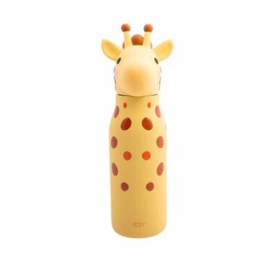 Dotz Bouteille en acier inoxydable à double paroi avec paille en silicone Pipa, 350ml