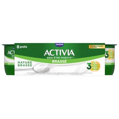 Activia Yaourt nature brassé bifidus, 8x125g