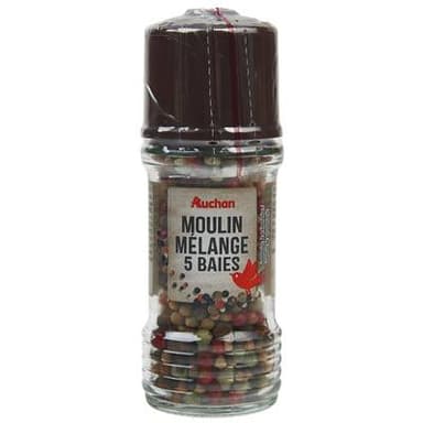 Auchan Mélange de 5 baies en moulin, 28g