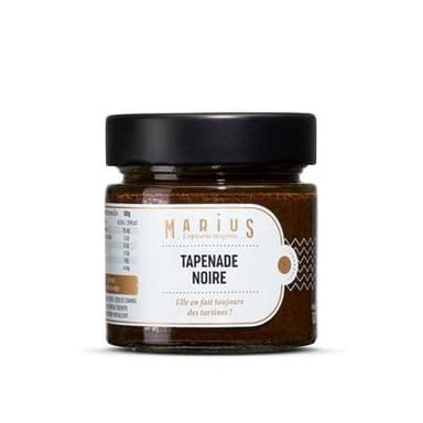 Marius, L'Épicerie Inspirée Tapenade d'olives noires, 100g