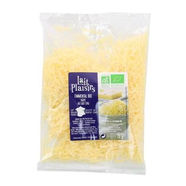 Lait Plaisirs Emmental Râpé, Bio, 70g