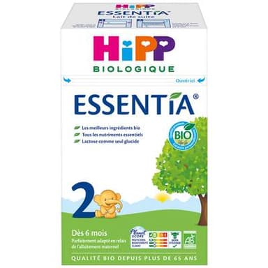 Hipp Lait bébé en poudre Essentia Bio 2ème âge, 6-12 mois, 600g