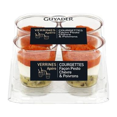 Guyader Verrines Courgette et Chevre, 4x40g