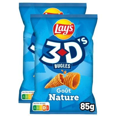 Lay's 3 D's goût nature, Lot de 2x85g
