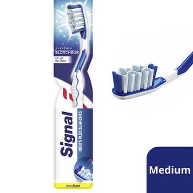 Signal Brosse à dents Médium Système blancheur éclat intense, 1 brosse à dents